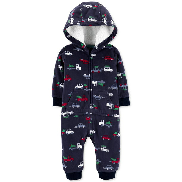 18 months Navy brand new Carters Faux-Fur Plaid Coverall